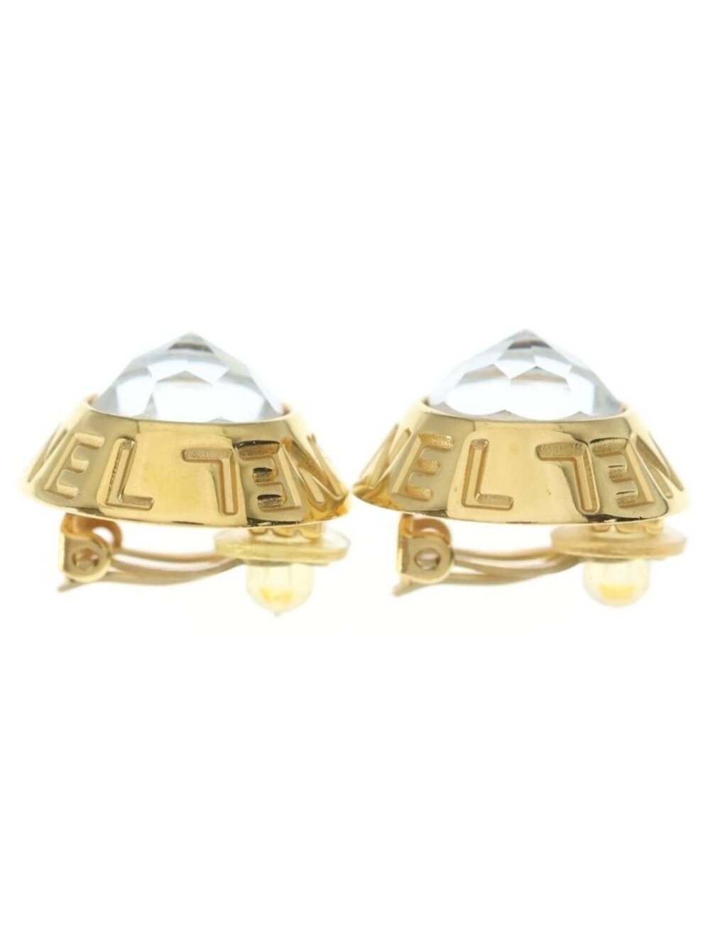 Chanel Rhinestone Earrings Gold Plated 97A - Picture 3 of 6